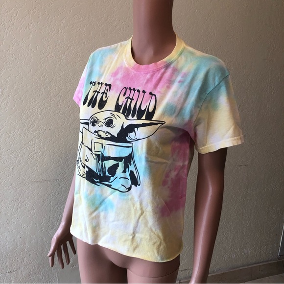 Star Wars Women’s Size S Tie-Dye T-Shirt Short Sleeves “The Child” Printed Tee - Picture 5 of 15